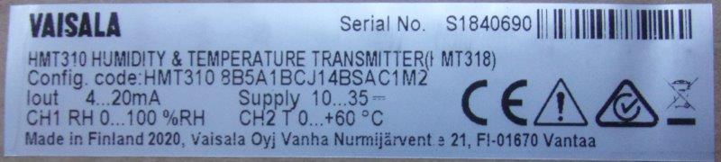 Vaısala-VAISALA HMT310